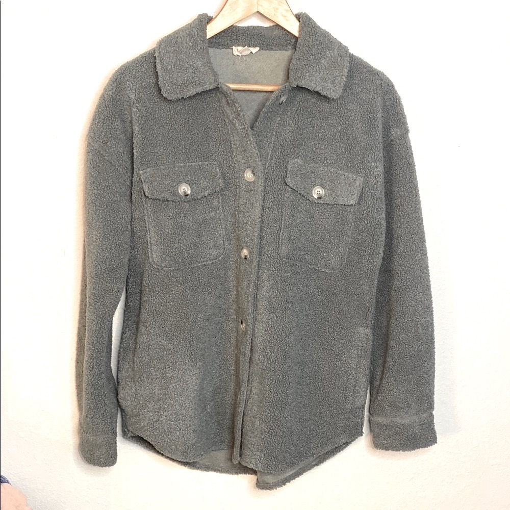 Hem & Thread Gray Fleece Jacket - Picture 2 of 7